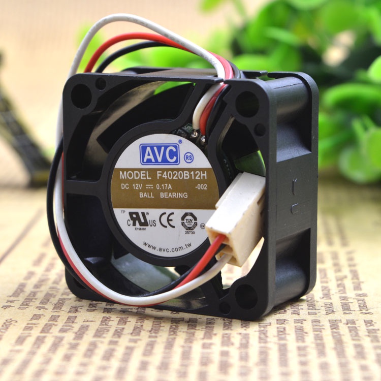 YTH F4020B12H 12V 0.17A 4020 4CM 2WIRES BALL COOLING FAN
