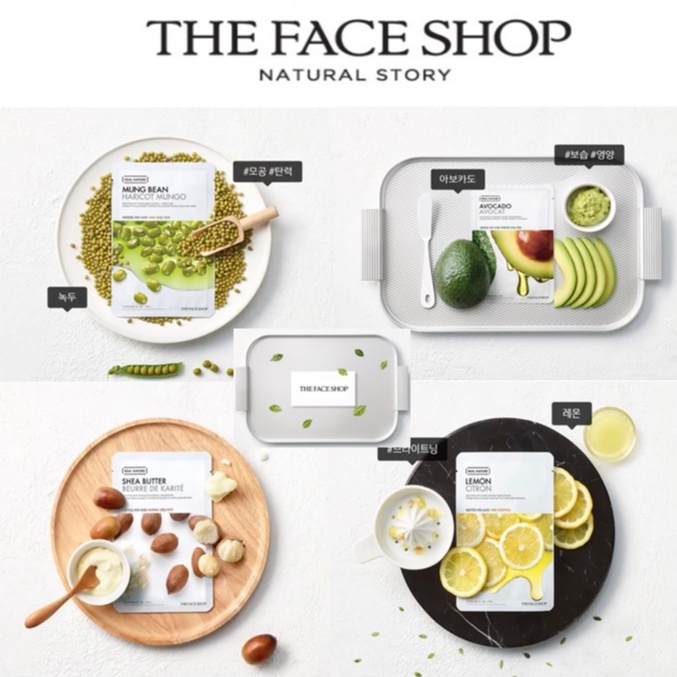 [THE Face SHOP] มาสก์ธรรมชาติ ของแท้ (5P/10P)