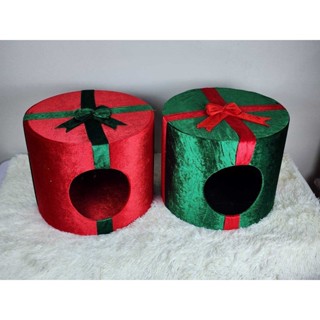 ของขวัญคริสมาส ที่นอนรูปกล่องของขวัญ ที่นอนสัตว์เลี้ยง 🎄🎄**สินค้าพร้อมส่ง**🎄🎄