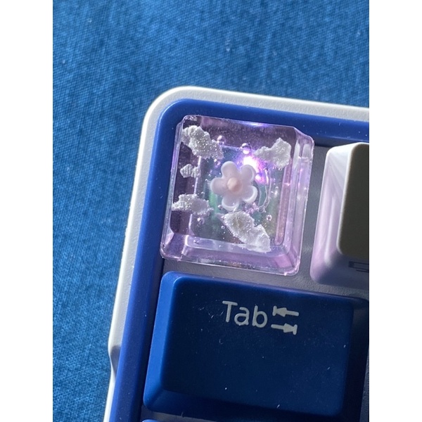 Keycap sky with flower ***ฟองน้ำไม่เยอะเหมือนในรูป*** สามารถเลือกสีได้