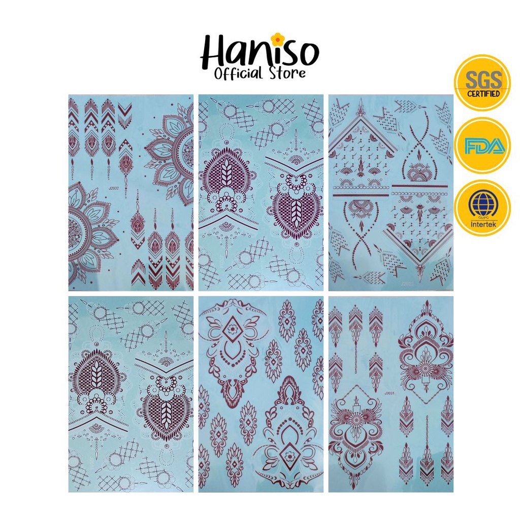 คู่เจ้าสาวชั่วคราว Two Tone White Maroon Instant Henna Premium