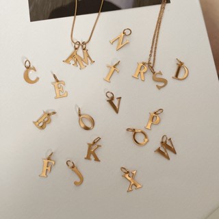 Hadesories Alphabet Pendant vol.1 จี้ตัวอักษรสแตนเลสสีทอง (เฉพาะจี้)