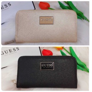 Guess Long Wallet กระเป๋าสตางค์ใบยาว หนัง Saffiano