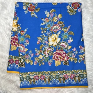 ผ้าถุง ลายดอก ปาเต๊ะ batik เย็บเรียบร้อย ผ้าคอตตอน ไม่หดน้ำ ไม่ตกสี ซิ่น (W01)