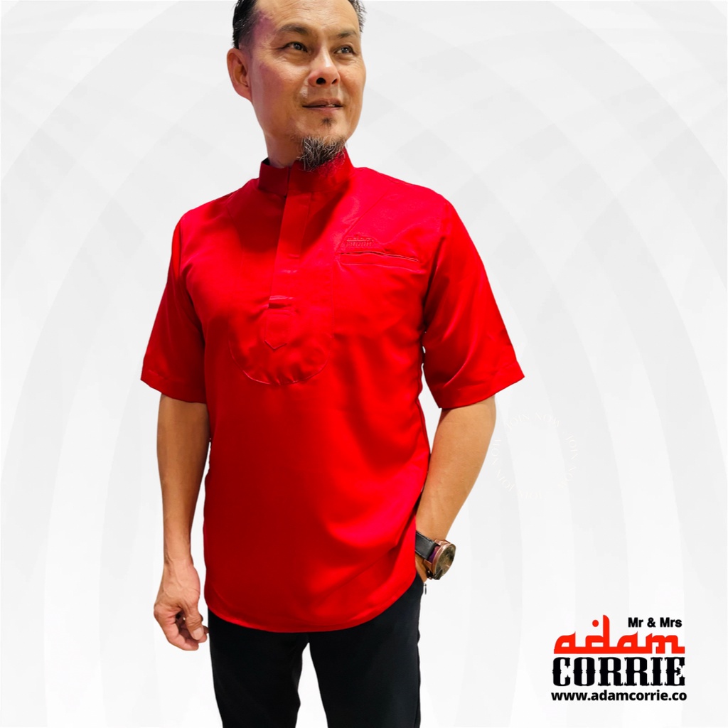 ADAM CORRIE : Kurta Fateh 3 - Ruby Red (S-6XL)