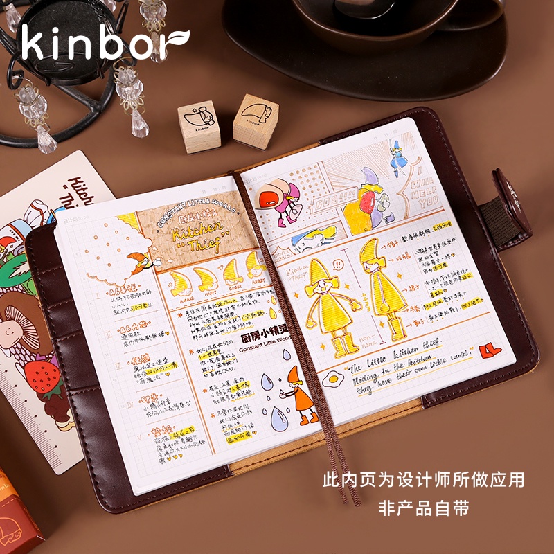 Kinbor สมุดโน้ตไดอารี่ ขนาด A6 ลายเอลฟ์น่ารัก รูปที่ 5