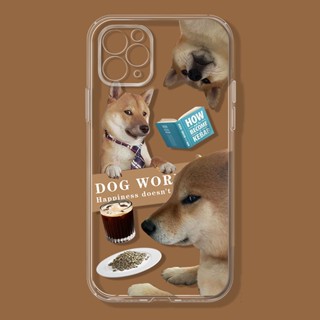 Afternoon Tea Silly Dog เคสไอโฟน iPhone 13 11 pro max 8 se2020 เคส 7 8plus 12 14 pro โปร่ง 8พลัส cover นิ่ม Xr Xs X max