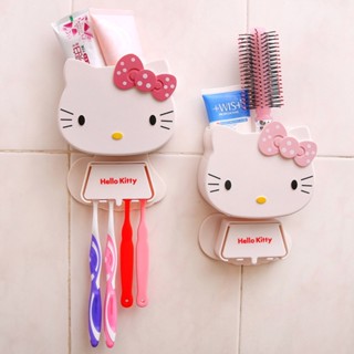 Superhomeshop ที่แขวนแปรงสีฟัน แบบติดผนัง พร้อมช่องใส่ของในห้องน้ำ รุ่น Toothbrush hanger -18Oct-J1