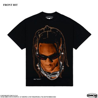 T-shirt  Travis Scott "La Flame" รองเท้าบูทS-5XL