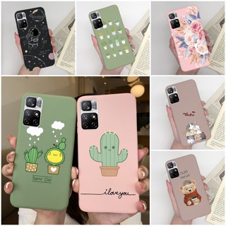 เคสโทรศัพท์มือถือ ซิลิโคนนุ่ม ลายการ์ตูนนักบินอวกาศ กระบองเพชรน่ารัก แฟชั่น สําหรับ Xiaomi Redmi Note 11S 5g Poco M4 Pro 5g