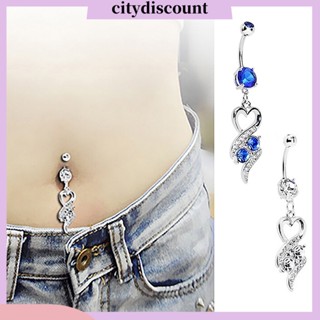 &lt;citydiscount&gt;  City_Rhinestone เครื่องประดับจิวแหวนเจาะร่างกายสะดือ