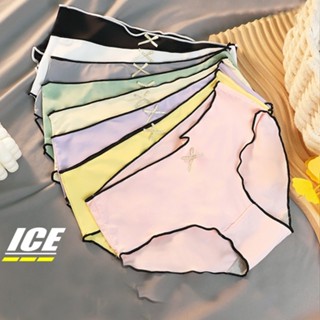 【 Ice XL L M 】กางเกงชั้นใน ผ้าเรยอน ไร้รอยต่อ สําหรับผู้หญิง S0279#-1199 กางเกงชั้นใน ระบายอากาศ สไตล์ฮิปสเตอร์ ไร้รอยต่อ สําหรับผู้หญิง