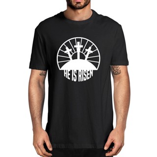เสื้อสาวอวบ ผ้าฝ้าย 100% เพิ่มขึ้นเพื่อคริสเตียนพระเยซูอีสเตอร์ฤดูร้อนทางศาสนาของผู้ชายแปลกใหม่เสื้อยืดผู้หญิงสตรีทแวร์ส