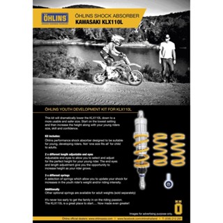 โช๊คหลัง OHLINS KA 110020 FOR Kawasaki KLX110L 2013-2018