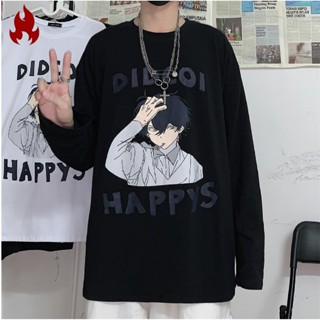 HOTMAN เสื้อกันหนาวมีหมวก Hoodieผู้ชายบางส่วนเสื้อฮูดแขนยาวเสื้อยืดO-Neckพิมพ์ลายHoodie Oversizeเกาหลีสไตล์ฮิปฮอป