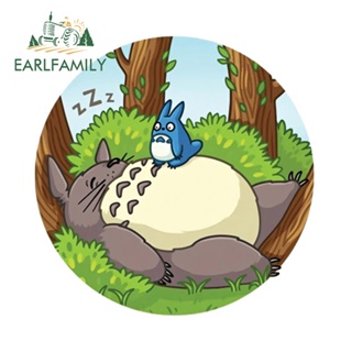 Earlfamily สติกเกอร์ กันน้ํา กันรอยขีดข่วน ลายอนิเมะ Totoro 13 ซม. x 12.5 ซม. สําหรับตกแต่งตู้เย็น