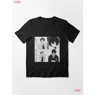 New Manga Panels Dazai Osamu Essential T-Shirt เสื้อยืดพิมพ์ลายการ์ตูนมังงะ ดผ้าเด้ง คอกลม cotton ความนิยม sale Unisex