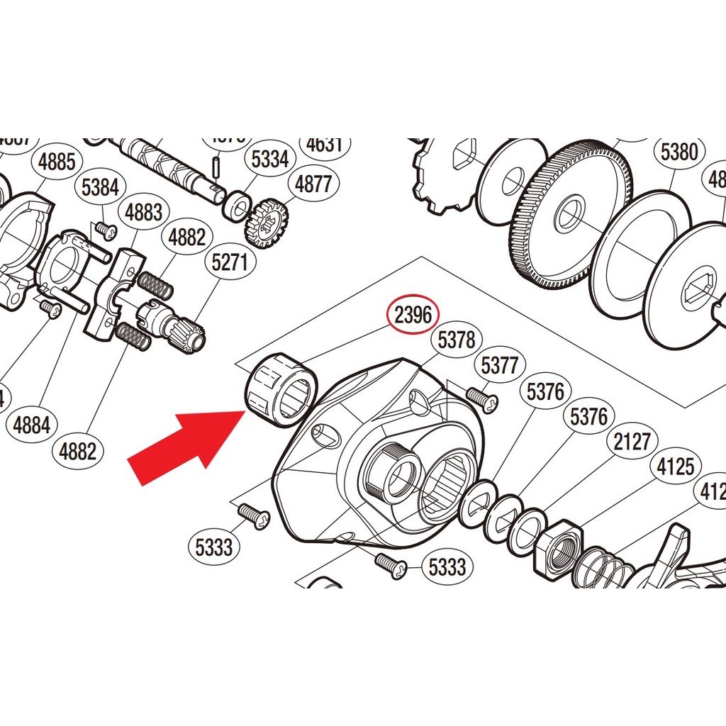 อะไหล่รอกเบท Shimano ตำแหน่ง Roller Clutch Bearing (ลูกปืนวันเวย์