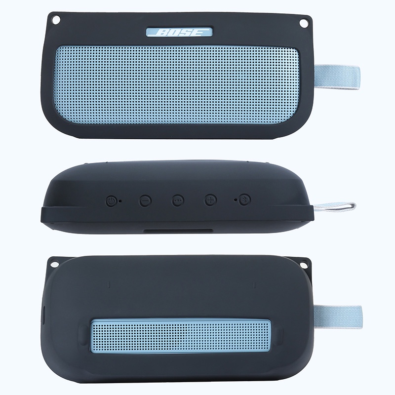 เคสซิลิโคนนิ่ม พร้อมสายคล้องไหล่ และคาราบิเนอร์ สําหรับลําโพงบลูทูธ Bose SoundLink Flex