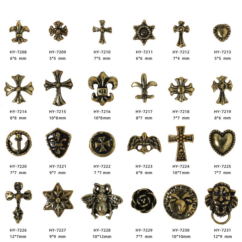 Croxin สว่านโลหะ แบบหกเหลี่ยม สไตล์พังก์ สําหรับตกแต่งเล็บ