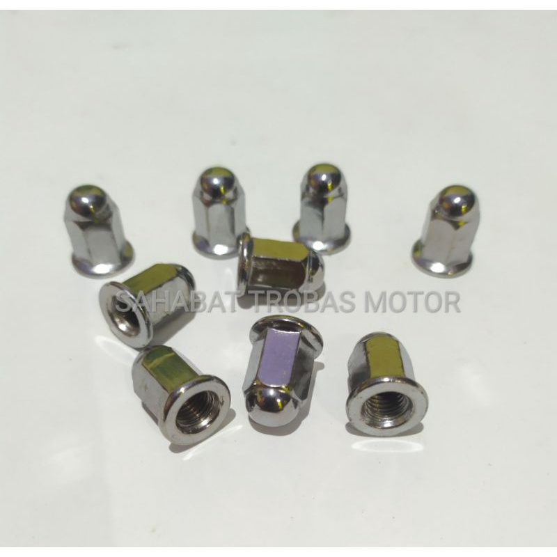 M7 Cap Nut 11 Key Bolt / Exhaust Cap Nut ขนาด 11 M7 Chrome