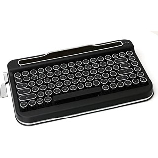 ELRETRON Penna Bluetooth Keyboard With Black Chrome Keycap (Us Language) Switch-Cherry Mx Brown Matte Black