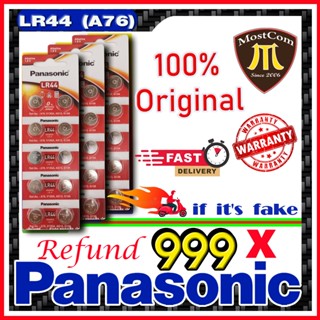 Panasonic LR44 A76 AG13 1.5V New Battery Button lithium Batteries Cell Coin (Original : from Panasonic energy thailand)