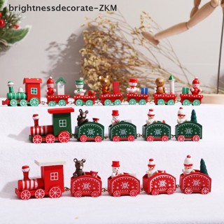 [Brightdecorate] รถไฟคริสต์มาสพลาสติก 2023 สําหรับตกแต่งบ้าน 1 ชิ้น [TH]