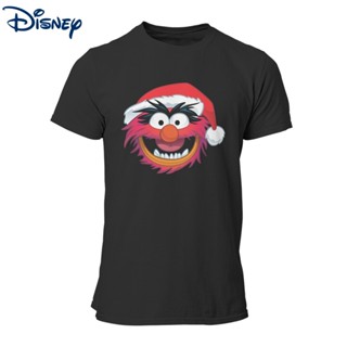 เสื้อวินเทจผญ The Muppets สัตว์คริสต์มาสใบหน้าผู้ชายเสื้อยืดดิสนีย์พักผ่อนเสื้อยืดแขนสั้น O คอเสื้อยืด 100% ผ้าฝ้ายพลัสข