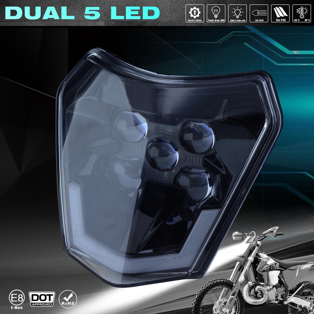 MCHMFG Motorcycle New LED Headlight Headlamp For KTM LDE FOR KTM EXC EXCF SX SXF XC XCF XCW XCFW 125 150 250 300 350 450