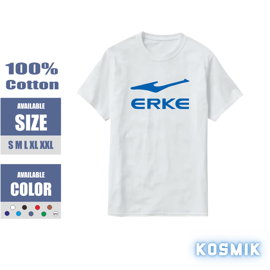 เสื้อยืดพิมพ์ลาย Erke คุณภาพ