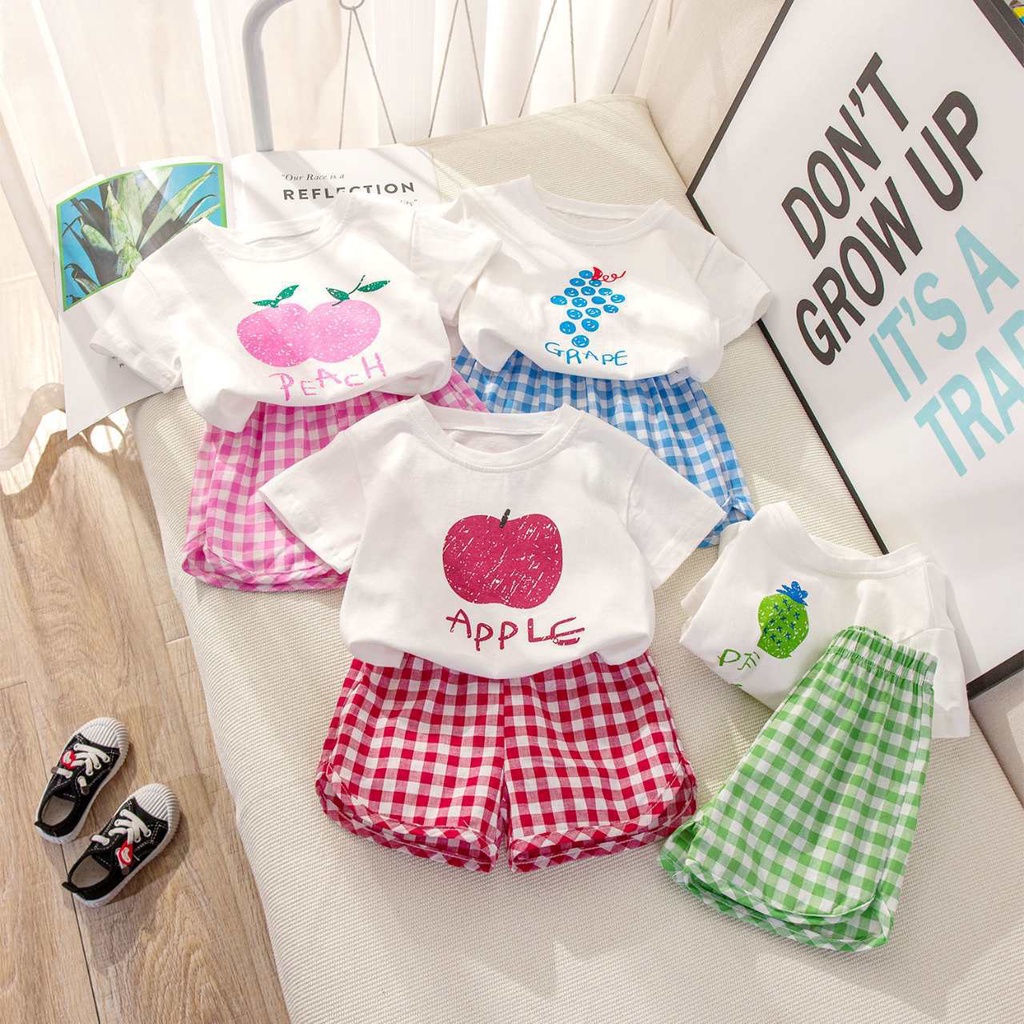 เสื้อผ้าเด็ก แขนสั้น เซต 2 ชิ้น ไซส์6 เดือน－6ปี ใส่สบายไม่ร้อน เนื้อผ้าcotton -PKS01 ราคา ถูกที่สุด ดีลบีเคเค แกลเลอรีภาพที่ 2