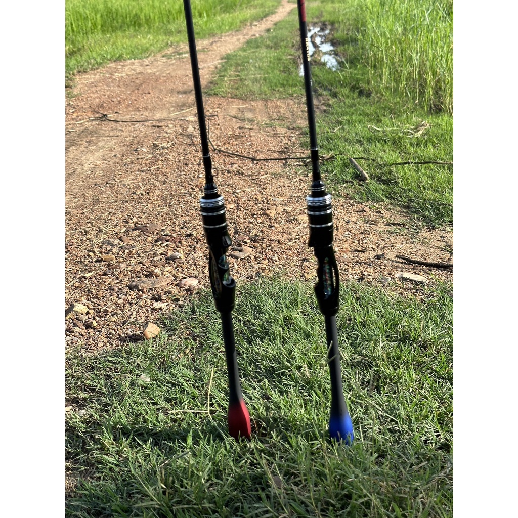 คันเบ็ด UL เวท3-8 ด้ามเบสบอล มีสีเเดงกับน้ำเงิน - รูปที่ 5