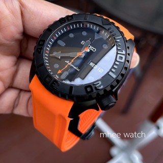 Seiko Mod  Yacht Master II 5Sport Model Black And Orange  perfect combination