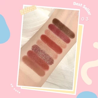 S-06🌟สินค้ามีพร้อมส่งLAMEILA พาเลทอายแชโดว์9สีในหนึ่งตลับ อายแชโดว์กลิตเตอร์ เนื้อดินน้ำมัน สีสวย ติดทนนาน กันน้ำ 9 ช่อง