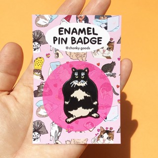 เข็มกลัด แมว มีม พิน enamel pin Original Stand Cat Meme แบรนด์ Chonky Goods by PHS