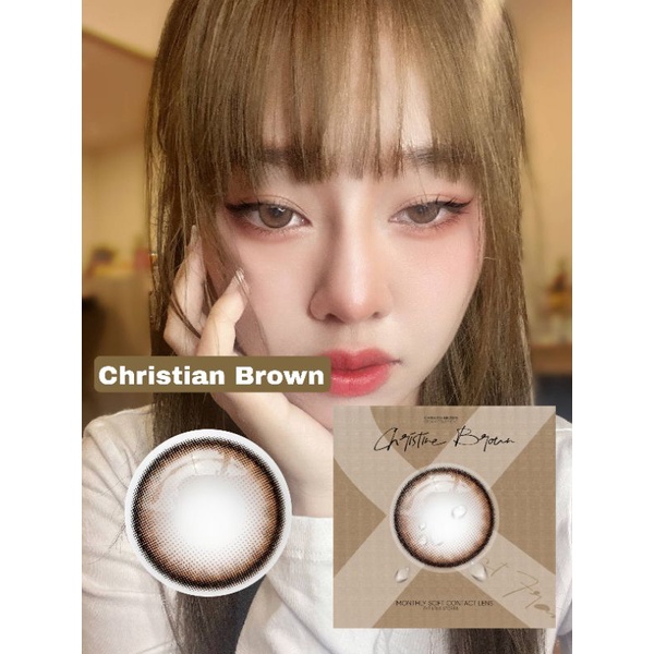 DREAM COLOR ONE  1คู่ คอนแทคเลนส์ สี CHRISTINE BROWN/ DIA14.2/BC 8.6/ค่าอมน้ำ42 ค่าสายตา 0.50D-10.00