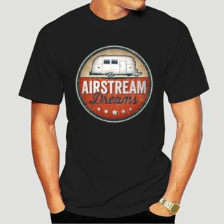 เสื้อยืดน่ารักๆ AirStream Dreams โลโก้บุรุษผ้าฝ้ายแขนสั้นเสื้อยืด(2) 5733X