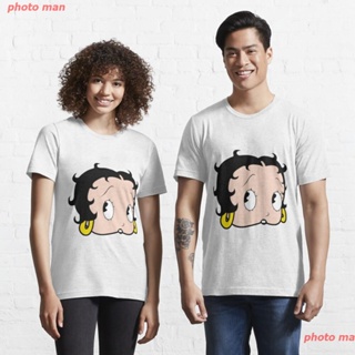 ตุ๊กตาเบ็ตตี้ ที่รัก ผู้ชาย เสื้อยืด Love Boop art Essential T-Shirt เสื้อคู่ ยุโรปและอเมริกา เสื้อคู่ ผู้หญิง