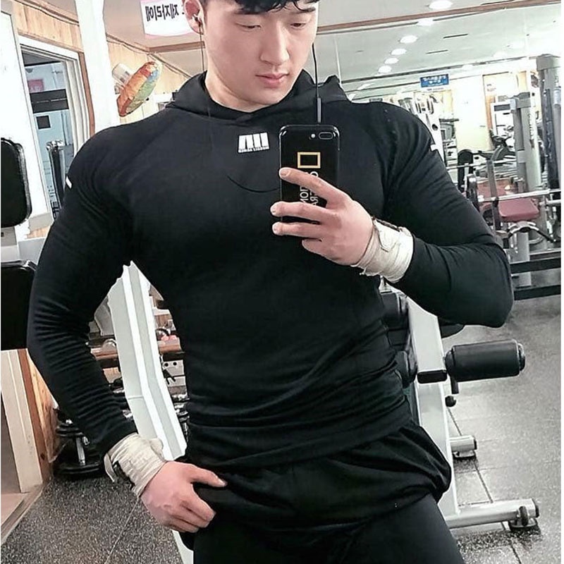 Gym Hoodies for Men Bodybuilding Hoodies Muscles Workout Sweatshirt Fitness Pullover #4