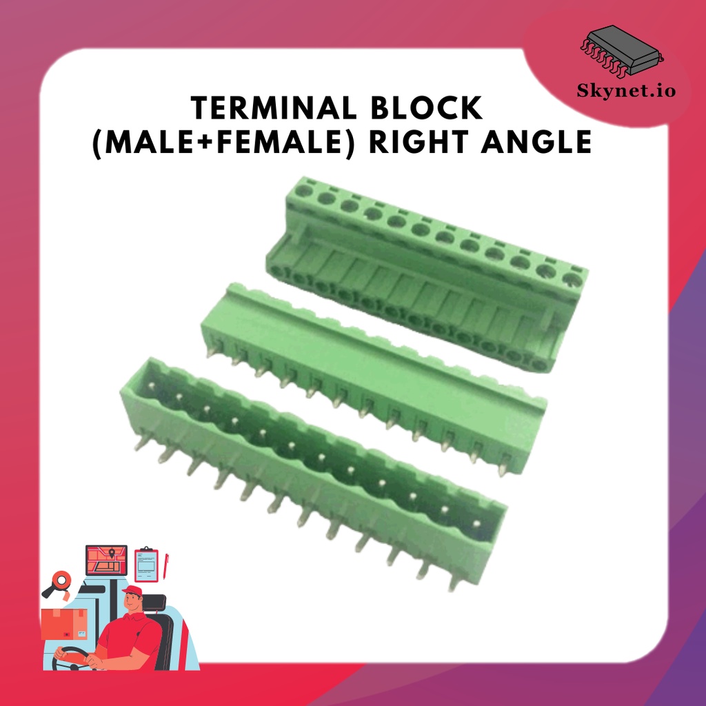 Terminal Block Malefemale Right Angle 2edg 508mm 2p 3p 4p 5p 6p 8p Plug Screw Shopee 5744