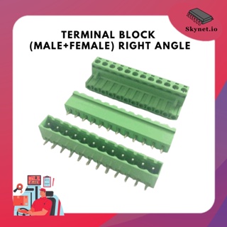 Terminal Block (Male+Female) Right Angle 2EDG-5.08mm - 2P 3P 4P 5P 6P 8P Plug Screw