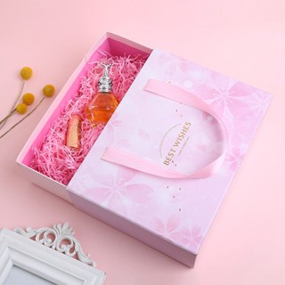 GiftBox กล่องของขวัญชมพูดอกไม้ กล่องของขวัญสำเร็จรูป กล่องลิ้นชัก กล่องกระดาษ กล่องวันเกิด ของขวัญปีใหม่ ของขวัญ แทนใจ