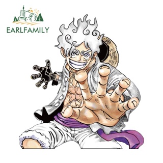 Earlfamily สติกเกอร์ไวนิล ลายการ์ตูนอนิเมะ One Piece กันน้ํา สําหรับติดตกแต่งรถยนต์ 13 ซม. X12.1 ซม.