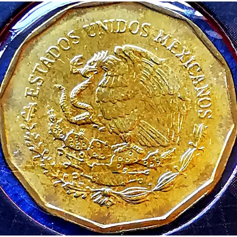 เหรียญ​เม็กซิโก​ Mexico, 20 Centavos, ไม่​ผ่าน​ใช้​ UNC, #​2375T