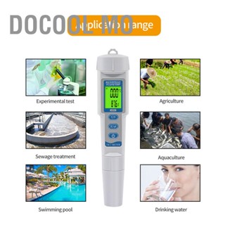 Docool Mo เครื่องวัดคุณภาพน้ํา Ec Ph Temp 3 In 1 อเนกประสงค์ แบบพกพา