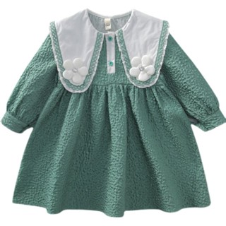 Baby summer dressbaju ชุดเดรสกระโปรง สีเขียว สไตล์เจ้าหญิง สําหรับเด็กผู้หญิง 2022