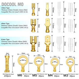 Docool Mo ชุดขั้วต่อสายไฟ ทองเหลือง 2.8 4.8 6.3 มม. สําหรับอุตสาหกรรม 1000 ชิ้น