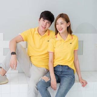 เสื้อโปโล bulltus brand สีเหลืองอ่อน ปกมินิ