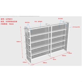 ชั้นกองโปรแหล็กขาวMaterial：Iron Iron Size:25*25*1.2mm Wood board thickness:16mm Paint free board Sunshine board:6mm Hook